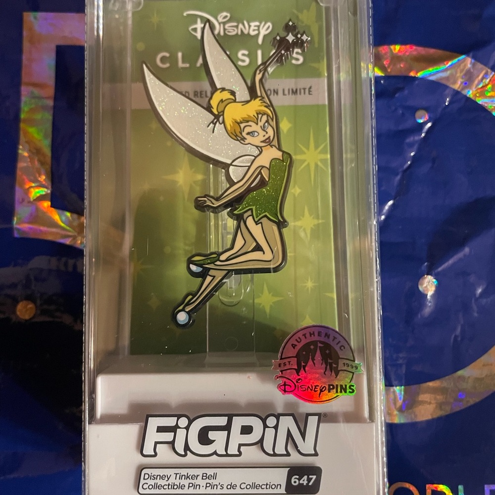 FiGPiN Disney Parks Exclusive 2022 Peter Pan's Tinker Bell LR Pin #647 NIB